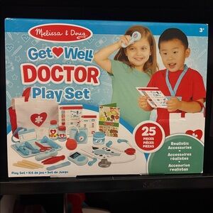 Melissa & Doug Doctor Play Set with Red and Blue Accessories